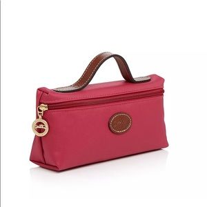 Longchamp Le Pliage Nylon Cosmetics Case pink